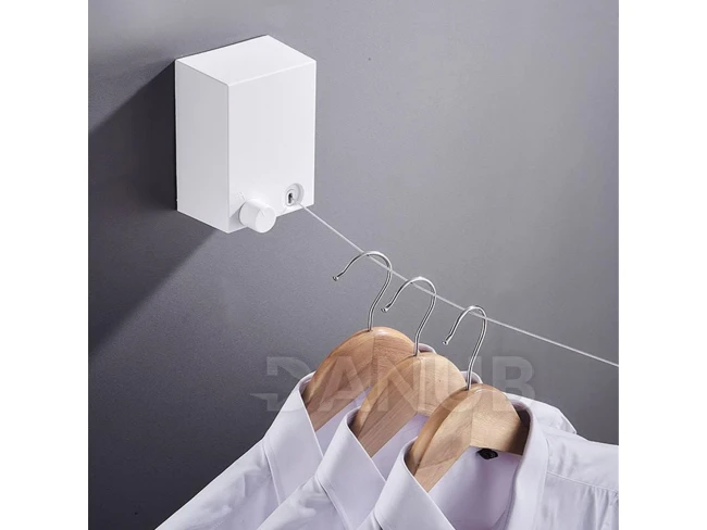 Nástěnná vysunovací šňůra na prádlo - 4,2m