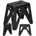 Multifunkční rozkládací stolek - výška 33,5 cm - do 150 kg - černý
