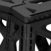 Multifunkční rozkládací stolek - výška 33,5 cm - do 150 kg - černý