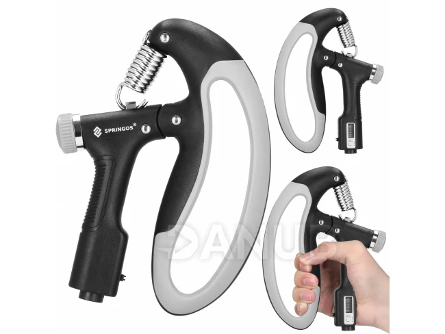 Ruční posilovač - nastavitelný odpor 10-100 kg - s počítadlem pohybu