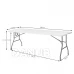 Skládací cateringový stůl - 240 cm - bílý