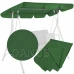 Stříška na zahradní houpačku - 165x110 cm - tmavě zelená