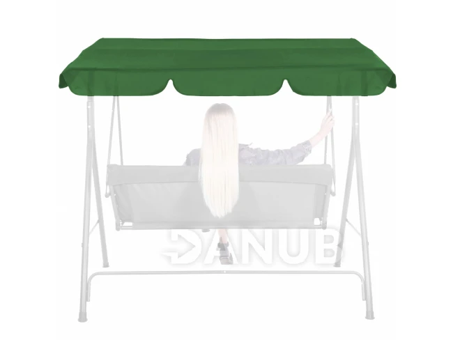 Stříška na zahradní houpačku - 165x110 cm - tmavě zelená
