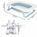 Skládací dětská vanička pro miminka - 35L - s teploměrem a podložkou - bílo-modrá