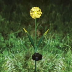 Zapichovací solární květ - hortenzie - 2 druhy - 25 teplých bílých LED - 13 x 7 x 65 cm