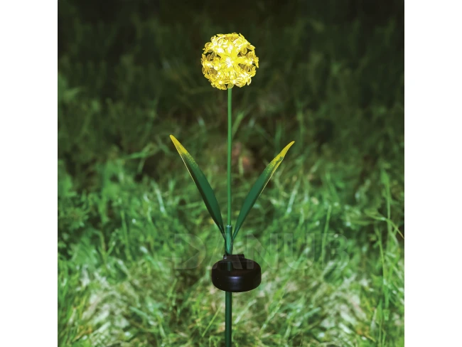 Zapichovací solární květ - hortenzie - 2 druhy - 25 teplých bílých LED - 13 x 7 x 65 cm