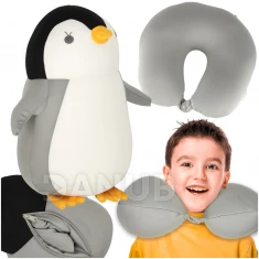 Cestovní polštář 2v1 na krk - tučňák