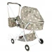 Kočárek pro panenky hluboký + taška - béžově šedý s hvězdičkami