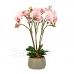 Umělá rostlina dekorace - orchidej - růžová - 58 cm