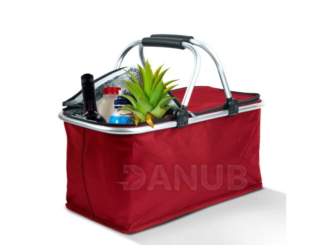 Termo skládací nákupní koš - 49 x 28 x 25 cm - 21 L - červená