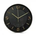 Nástěnné hodiny - 25 cm - plast, sklo - 1 x AA - černé