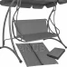 Sedátko na zahradní houpačku - 110 x 90 cm - šedé