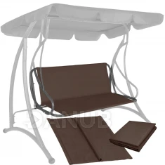 Sedátko na zahradní houpačku - 160 x 100 cm - hnědé