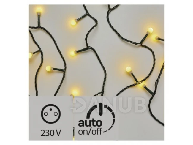 LED vánoční cherry řetěz - kuličky, 20m, teplá b., Časovač LED vánoční cherry řetěz - kuličky, 20m, teplá b., Časovač