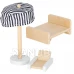 Dřevěný domeček pro panenky + nábytek - 80cm - růžový