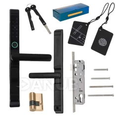 Elektronický kombinační zámek kliky dveří s kódovou kartou s otiskem prstu