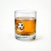 Fanouškovská sada - sklenice na whisky s míčem a forma na led ve tvaru míče