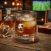 Fanouškovská sada - sklenice na whisky s míčem a forma na led ve tvaru míče