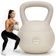 Kettlebell - měkký - 10 kg - béžový