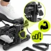 Fitness stepper s kabely a počítadlem - černý