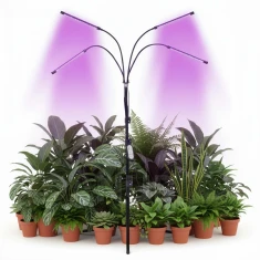 LED lampa na rast rastlín, 4 panely - časovač a diaľkové ovládanie - USB