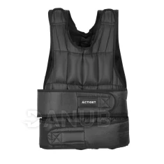 Zátěžová vesta Active pro trénink s nosností 20 kg - nastavitelná - černá