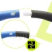 Hula hoop s NBR pěnou - 88 cm - skládací - šedo-modrý