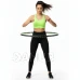 Hula hoop s masážními výstupky - 88 cm - skládací - černo-zelený