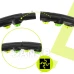 Hula hoop s masážními výstupky - 88 cm - skládací - černo-zelený