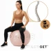 Gymnastický míč na pilates a rehabilitaci - 65 cm s pumpou - pudrová růžová