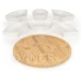 Servírovací tác na 6 misek - otočný - kulatý - 30 cm - bambus