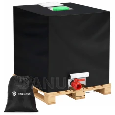 Kryt na nádrž na dešťovou vodu pro Mauser 1000 L - černý