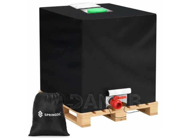 Kryt na nádrž na dešťovou vodu pro Mauser 1000 L - černý