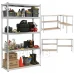 Nastavitelný kovový regál s 5 policemi - 205x120x45 cm - 1000 kg