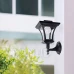 LED solární svítidlo – nástěnné – 21 x 21 cm – 8 LED – černé – teplá bílá