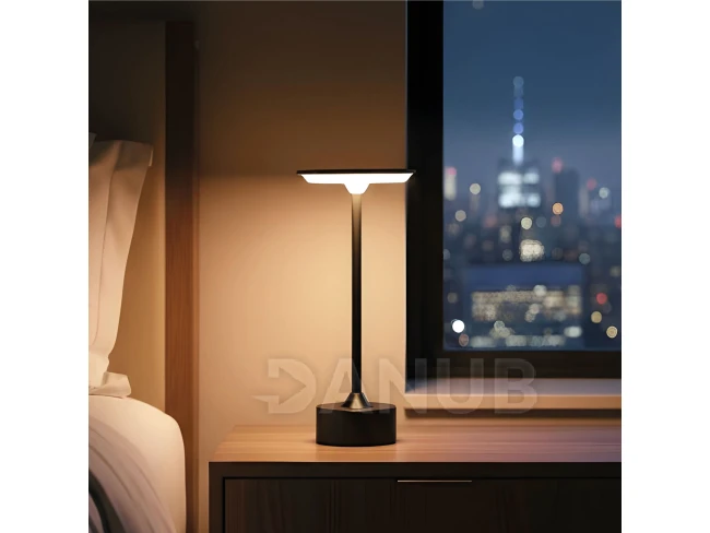 Stolní lampa - černý kov - nastavitelné barevné teploty, jas - akumulátorová - USB Stolní lampa - černý kov - nastavitelné barevné teploty, jas - akumulátorová - USB