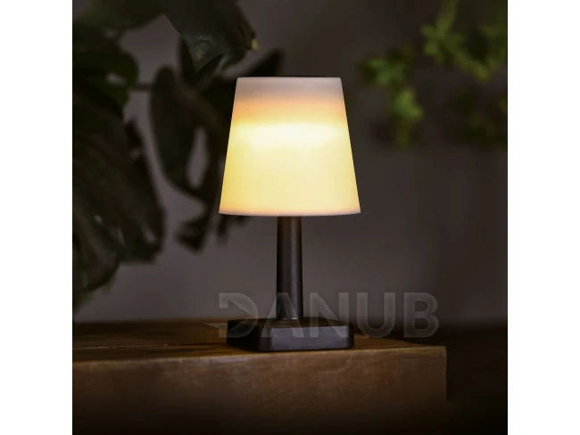 Solární stolní lampa – bílá – teplá bílá LED – plast – 23 x 12 cm Solární stolní lampa – bílá – teplá bílá LED – plast – 23 x 12 cm