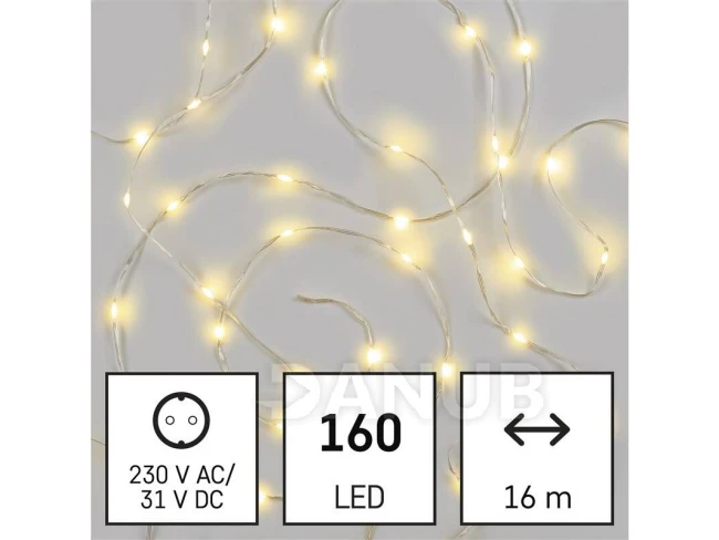 LED vánoční drop řetěz, 16 m, vnější i vnitřní, teplá bílá, časovač LED vánoční drop řetěz, 16 m, vnější i vnitřní, teplá bílá, časovač