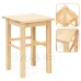 Vyvýšená židle dřevěná - 30x30x43, 5 cm - světle hnědá
