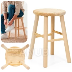 Bistro židle dřevěná - 27 x 30.5 x 44 cm - světle hnědá