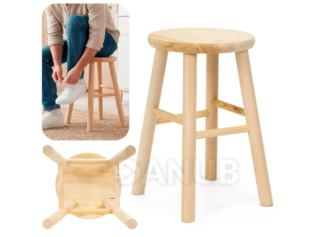 Bistro židle dřevěná - 27 x 30.5 x 44 cm - světle hnědá