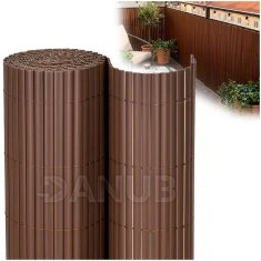 PVC krycí clona na balkon, terasu a oplocení - 160 x 500 cm - hnědá