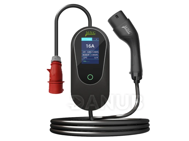 Nabíjecí stanice pro elektromobily tažkou – EVSE Type2 – 5 m – max. 11 kW – 3 x 16A – 400V AC