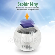 Solární osvětlení do bazénu - RGB LED - 10 cm