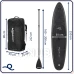 Paddleboard s příslušenstvím - 350 cm - 150kg - černý