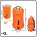 Záchranná bóje nafukovací - 35 L - s vreckem a píšťalkou - fluo oranžová Záchranná bóje nafukovací - 35 L - s vreckem a píšťalkou - fluo oranžová