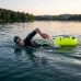 Záchranná bóje na plavání s funkcí suché komory, IPX7, píšťalka - zelená fluo Záchranná bóje na plavání s funkcí suché komory, IPX7, píšťalka - zelená fluo