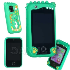 Chytrý telefon pro děti s fotoaparátem, 8GB karta, zelený dinosaurus