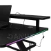 Herní psací stůl s LED RGB osvětlením 120x60cm - černý Herní psací stůl s LED RGB osvětlením 120x60cm - černý