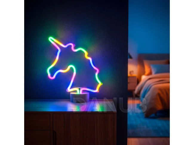 Neonová LED lampa - barevný jednorožec - 3 x AA + USB - 28,5 x 8,5 x 24,5 cm Neonová LED lampa - barevný jednorožec - 3 x AA + USB - 28,5 x 8,5 x 24,5 cm